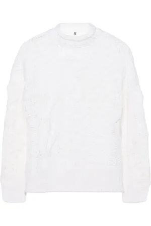 ERMANNO SCERVINO Lace-detail virgin wool blend jumper