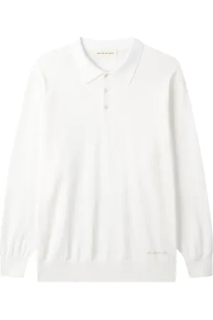 MAN ON THE BOON. Long-sleeved cotton polo shirt