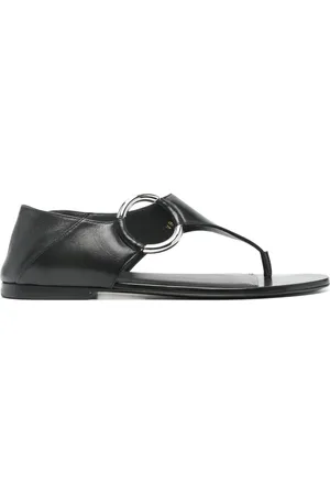 Saint Laurent Ring leather flat sandals