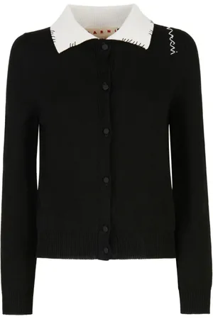 Marni Logo-embroidered cotton cardigan