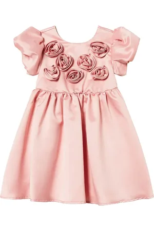 Twin-Set Satin floral-appliqu?? dress