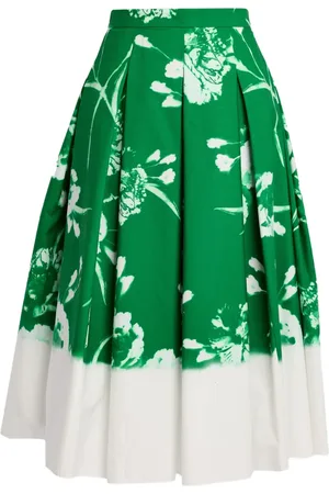 Erdem Floral-print pleated midi skirt