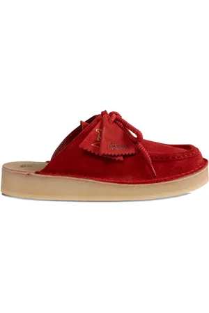 Clarks Nomad suede slip-on mules