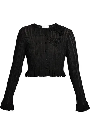 Erdem Ruffle-detail cropped cardigan