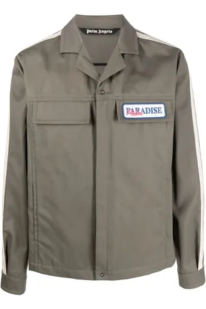 Palm Angels Paradise-embroidered shirt jacket