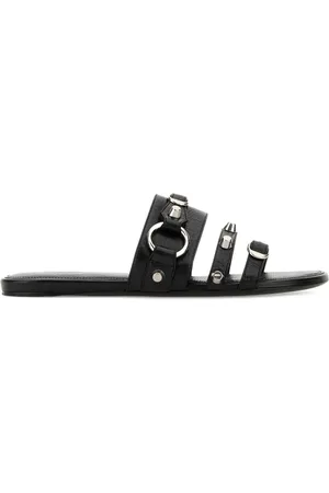 Balenciaga City stud-embellished slide sandals