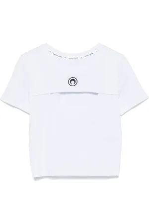 Marine Serre Moon-logo cut-out T-shirt