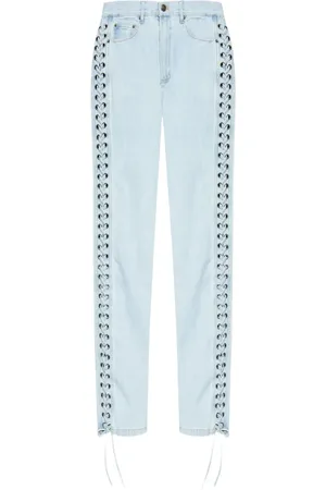 ROTATE Lace-up detail jeans