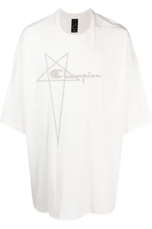 Rick Owens Logo-embroidered organic cotton T-shirt
