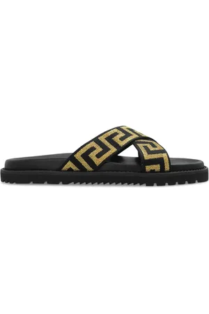 VERSACE Greca-embellished slides