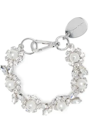 Simone Rocha Pearl & crystal daisy floret bracelet