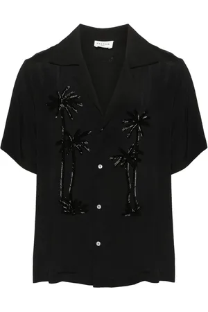 P.A.R.O.S.H. Bead embellished camp-collar shirt