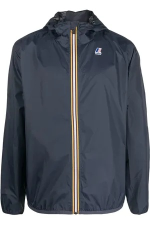 K-Way Le Vrai logo-patch hooded jacket