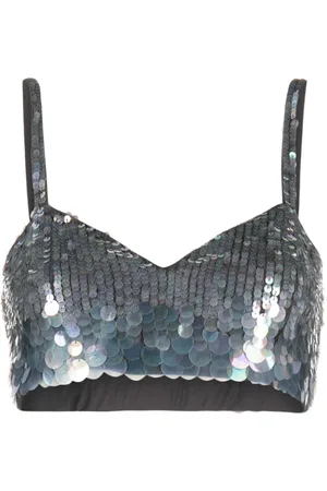 P.A.R.O.S.H. Sequinned crop top