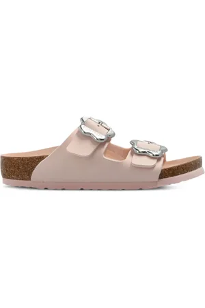 Birkenstock Arizona flower-buckle sandals