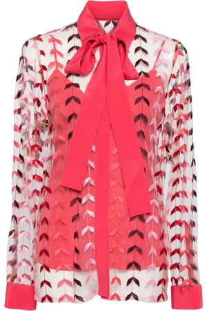 Elie saab Embroidered tulle shirt