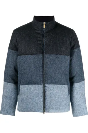 Thom Browne Colour-block panel padded jacket