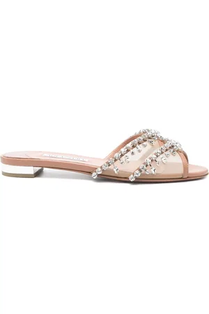 Aquazzura Rhinestone-embellished mules