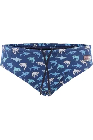 MC2 SAINT BARTH Shark-print swim briefs