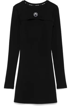 Marine Serre Moon-logo cut-out mini dress