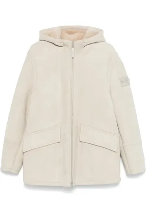 Stone Island Hooded suede jacket