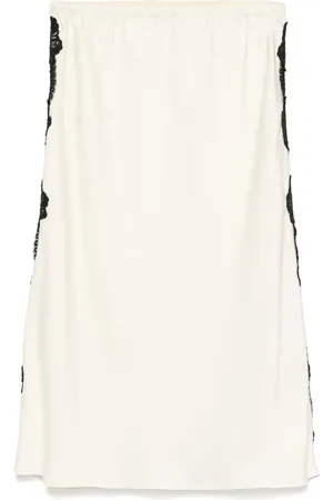 Jil Sander Lace-trim midi skirt