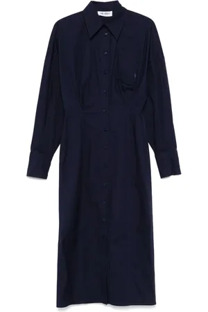 The Attico Pleat-detail midi dress