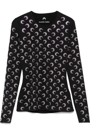 Marine Serre Crescent Moon-embellished top