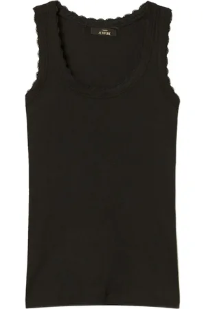 Twin-Set Scalloped-edge tank top