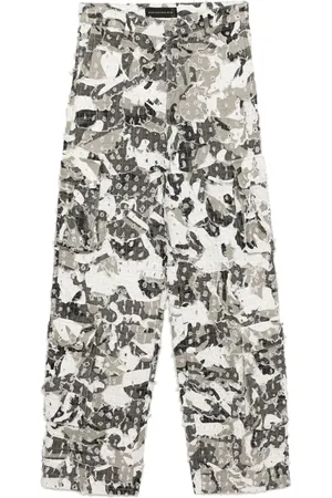 Who Decides War Micro distressed cargo trousers