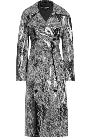 Dolce & Gabbana Fur-print trench coat
