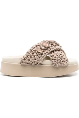 INUIKII Woven Stones 40mm platform slides