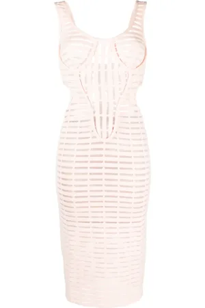 GENNY Scoop-neck cut-out detailing dress