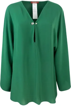 Max Mara Umile keyhole-detail long-sleeve blouse