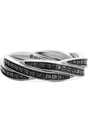 David Yurman Sterling DY Helios diamond band ring (6mm)