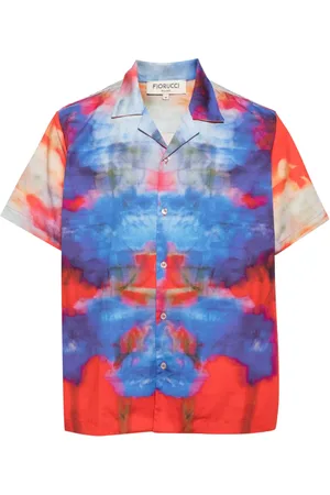 Fiorucci Flower Blur organic cotton shirt