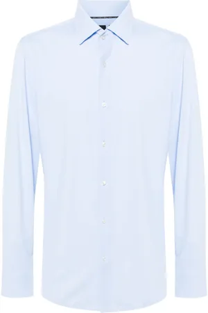 HUGO BOSS Spread-collar jersey shirt