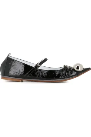 DOVE NUOTANO GLI SQUALI Patent leather ballet flats