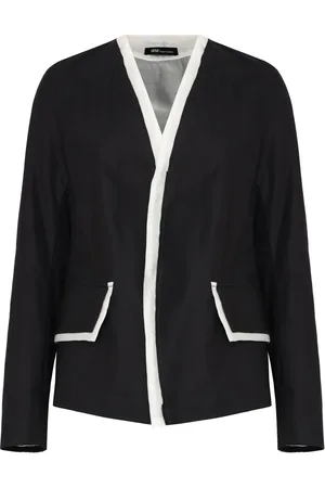 Uma Raquel Davidowicz Collarless distressed-trim jacket