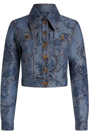 Etro Jacquard-print denim jacket