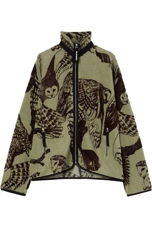 Jil Sander Patterned-jacquard zip-up sweatshirt