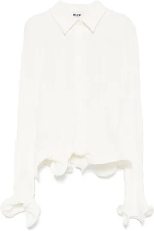 Msgm Textured-finish shirt