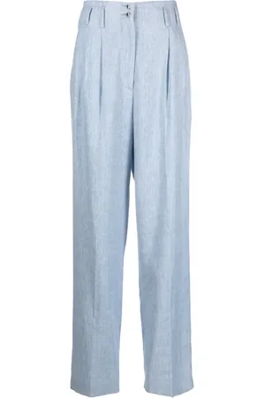 GENNY Pleat-detail wide-leg trousers