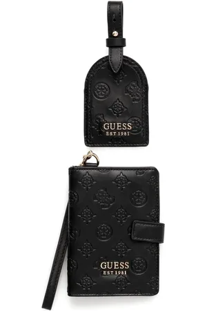 Guess Embossed-logo passport cover and luggage tag set
