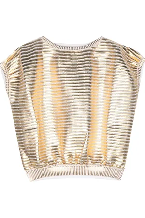 GENNY Striped lam?? top