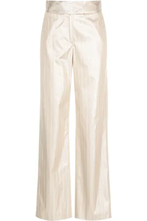 GENNY Pinstripe-pattern wide-leg trousers
