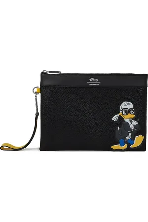 Karl Lagerfeld X Disney cartoon-patch clutch
