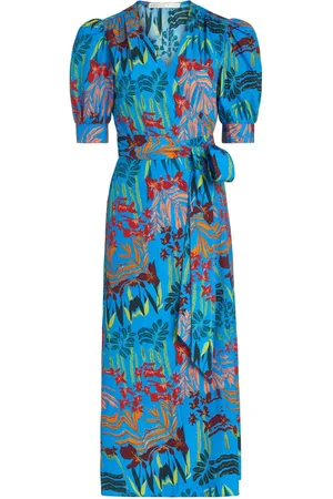 Marie Oliver Rita floral-print wrap dress