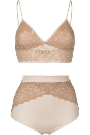 Lethicia Bronstein Lace-panel lingerie set (set of two)