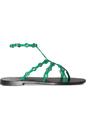 Puccini Eyelet-detail flat sandals
